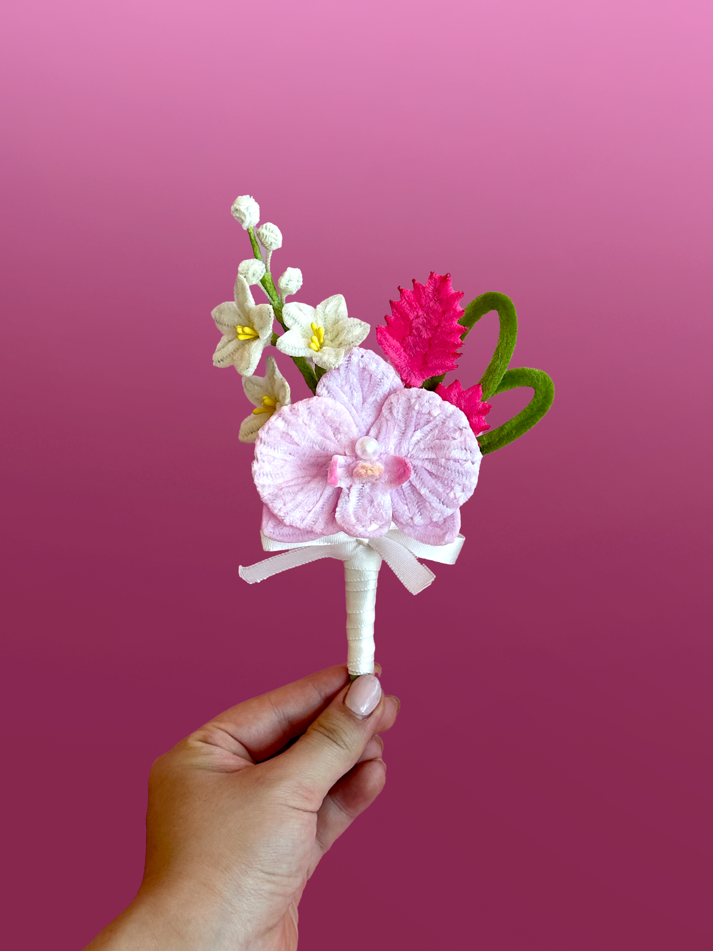 Blush Orchid Buttonhole DIY Kit