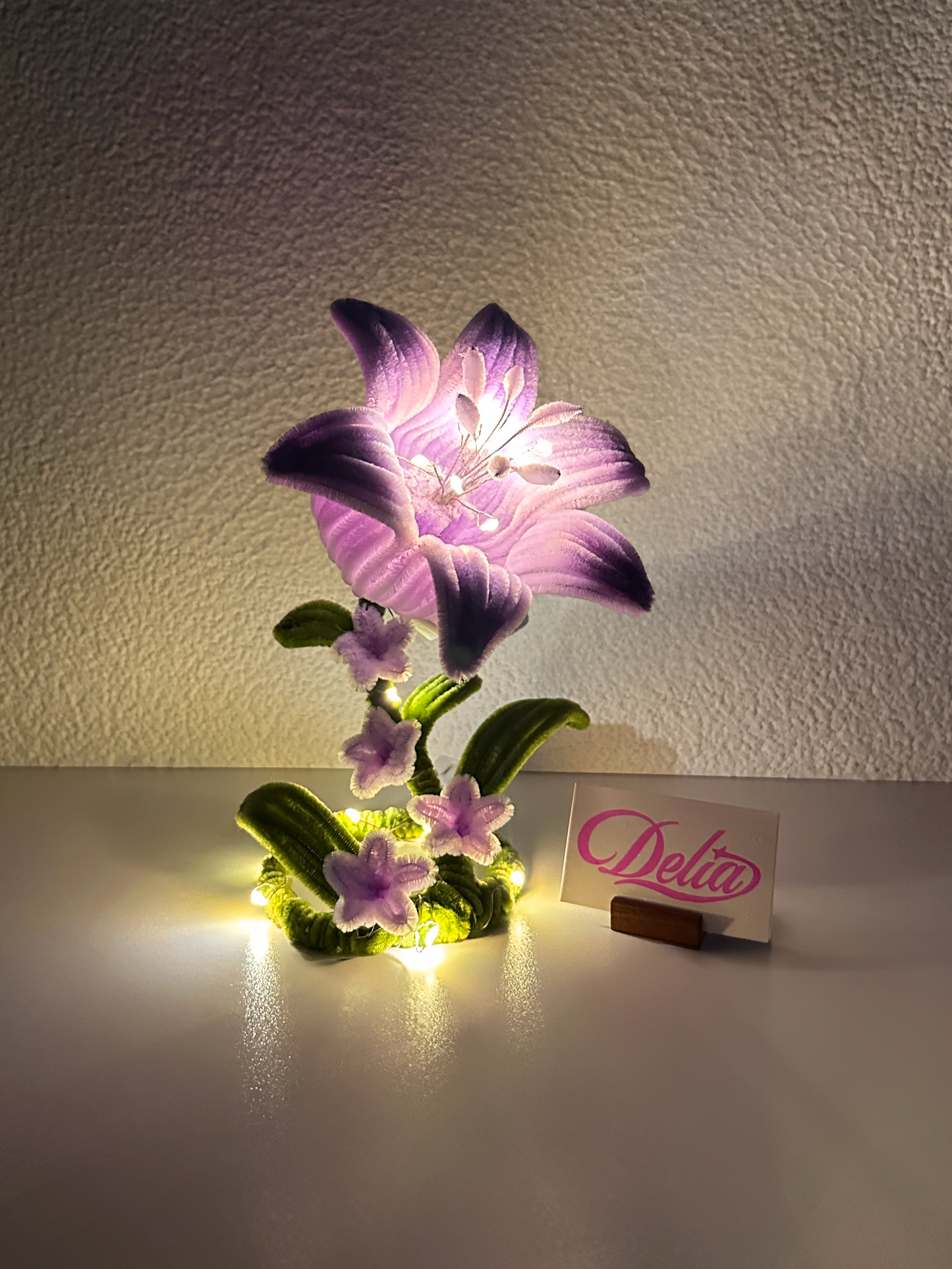 Purple Lily Lamp
