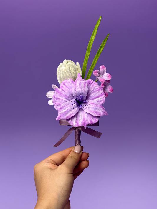 Lavender Grace Buttonhole DIY Kit