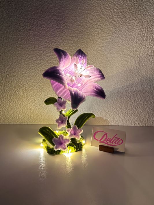 Purple Lily Lamp